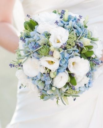 Blauwe bruidsboeketten voorbeelden