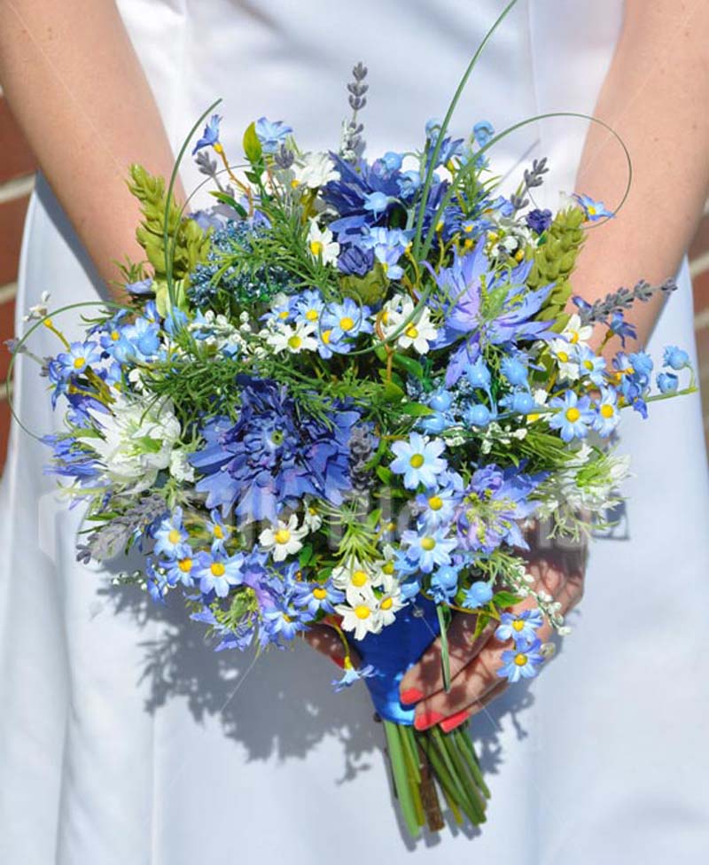 condensor Slang toediening Blauwe bruidsboeketten voorbeelden soorten bloemen