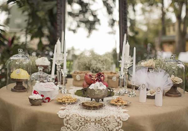 Dek de tafel Quagga telex Vintage bruiloft - Trouwen-bruiloft