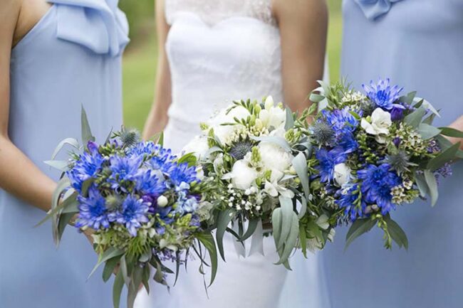 condensor Slang toediening Blauwe bruidsboeketten voorbeelden soorten bloemen
